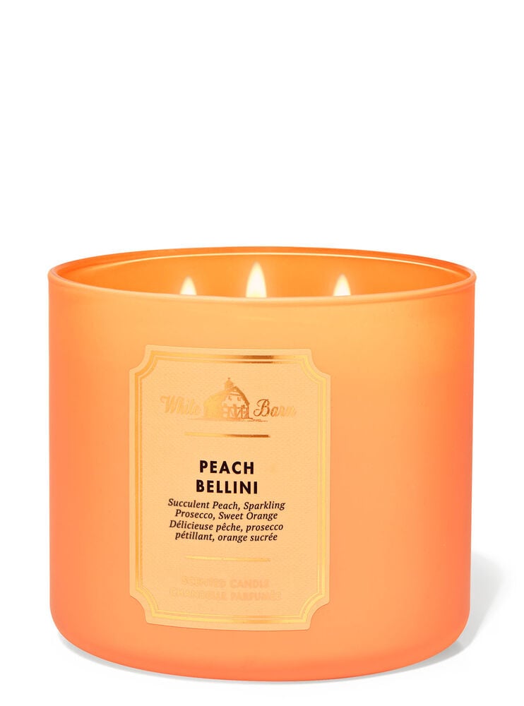 Peach Bellini-3 Wick Candle-Bath & Body Works