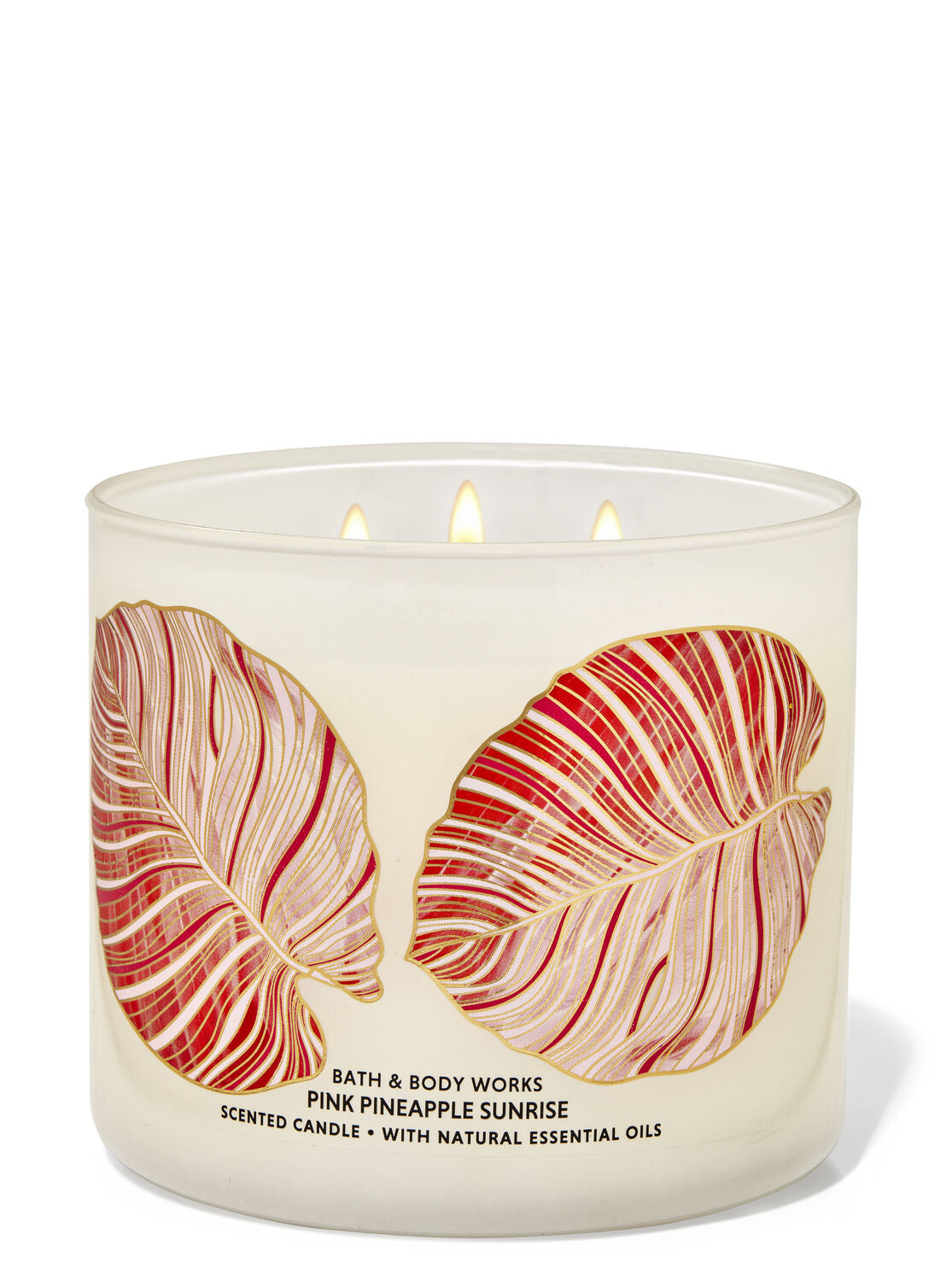 Pink PineApple Sunrise-3 wick Candle-Bath & Body Works