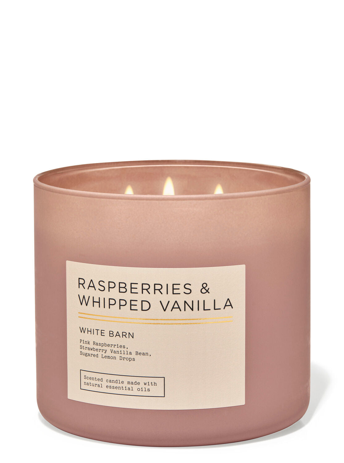 Raspberries & Whipped Vanilla-3 wick Candle-Bath & Body Works