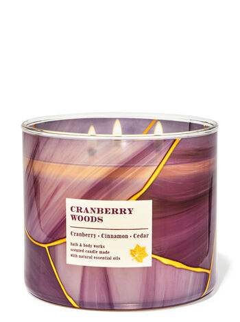 Cranberry Woods-3 wick Candle-Bath & Body Works