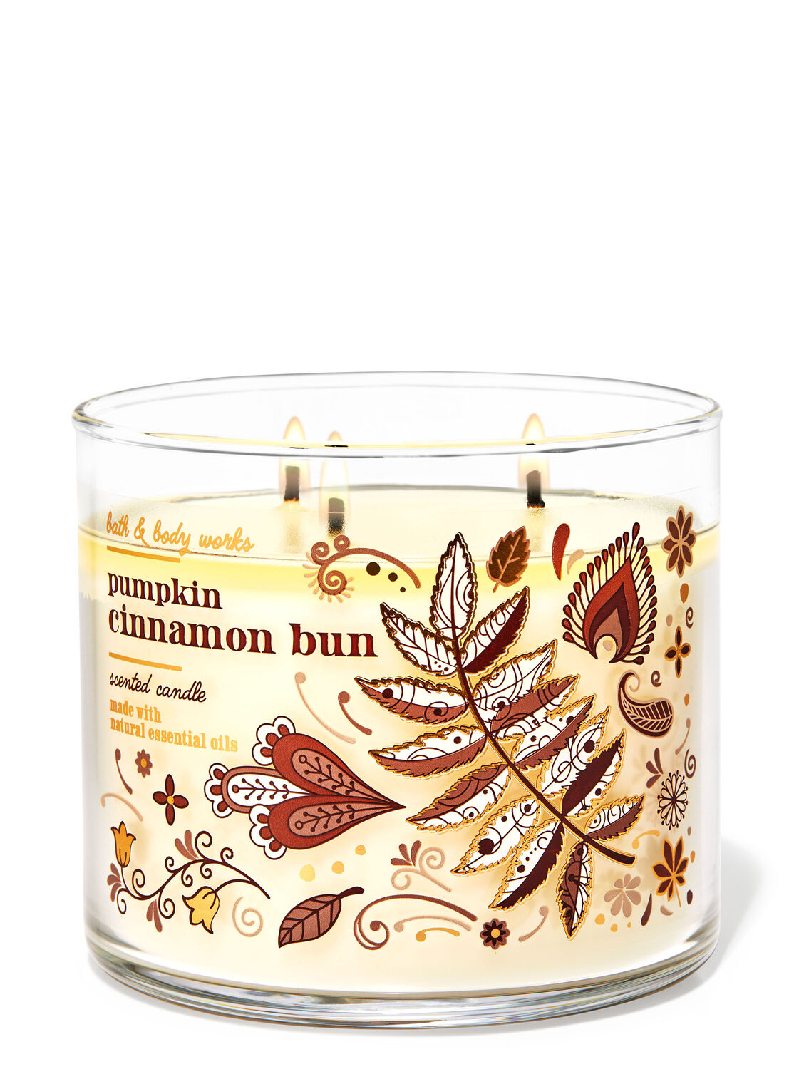 Pumpkin Cinnamon bun-3 wick Candle-Bath & Body Works
