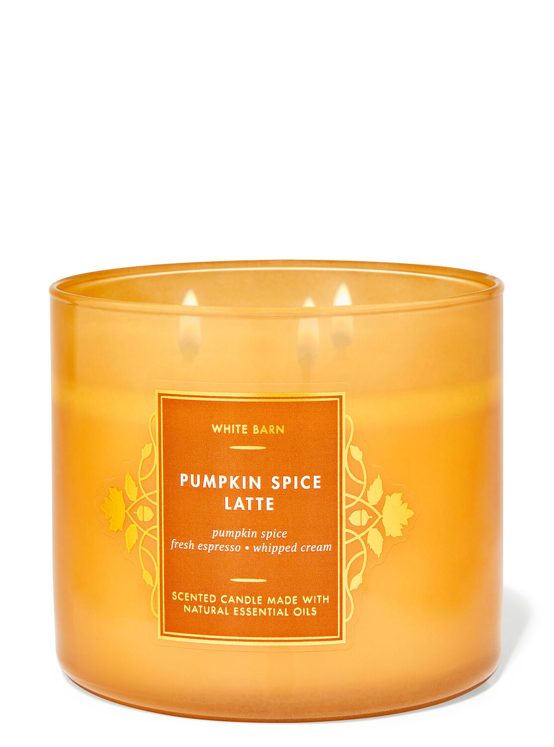 Pumpkin Spice Latte-3 wick Candle-Bath & Body Works