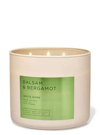 Balsam & Bergamot 3-Wick Candle - Bath & Body Works