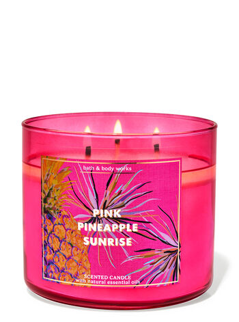 Pink Pineapple Sunrise 3 Wick Candle - Bath & Body Works