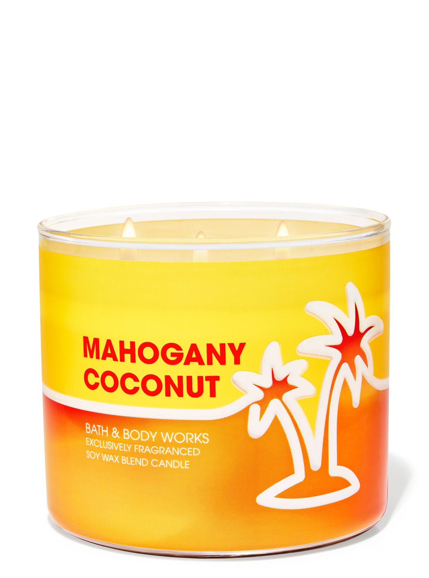 Mahogany Coconut 3 Wick Candle - Bath & Body Works