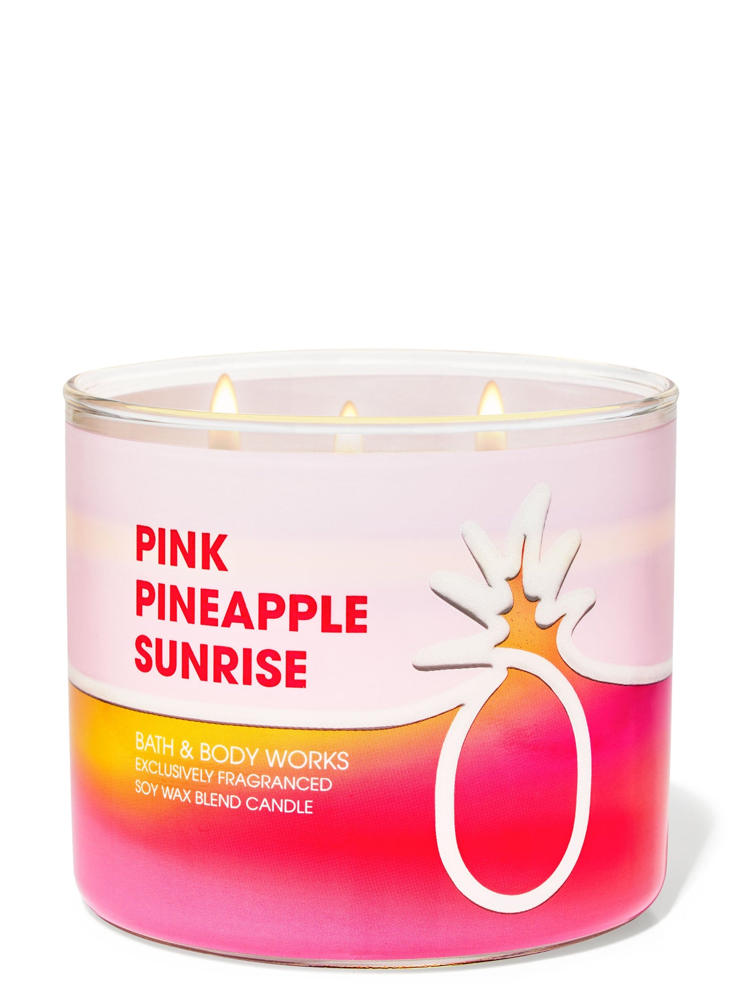 Pink Pineapple Sunrise 3 Wick Candle - Bath & Body Works