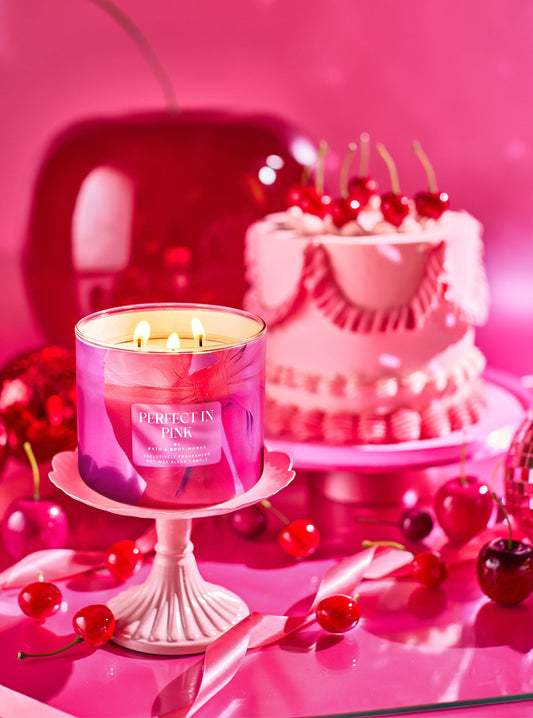 Perfect In Pink 3 Wick Candle - Bath & Body Works