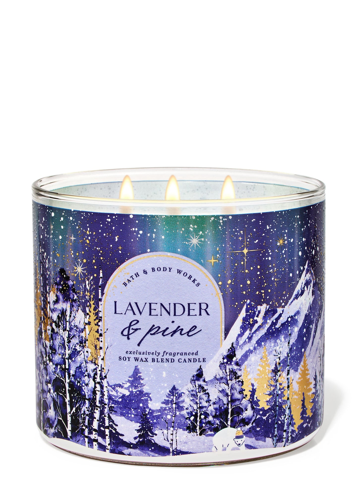 Lavender & Pine 3-Wick Candle - Bath & Body Works