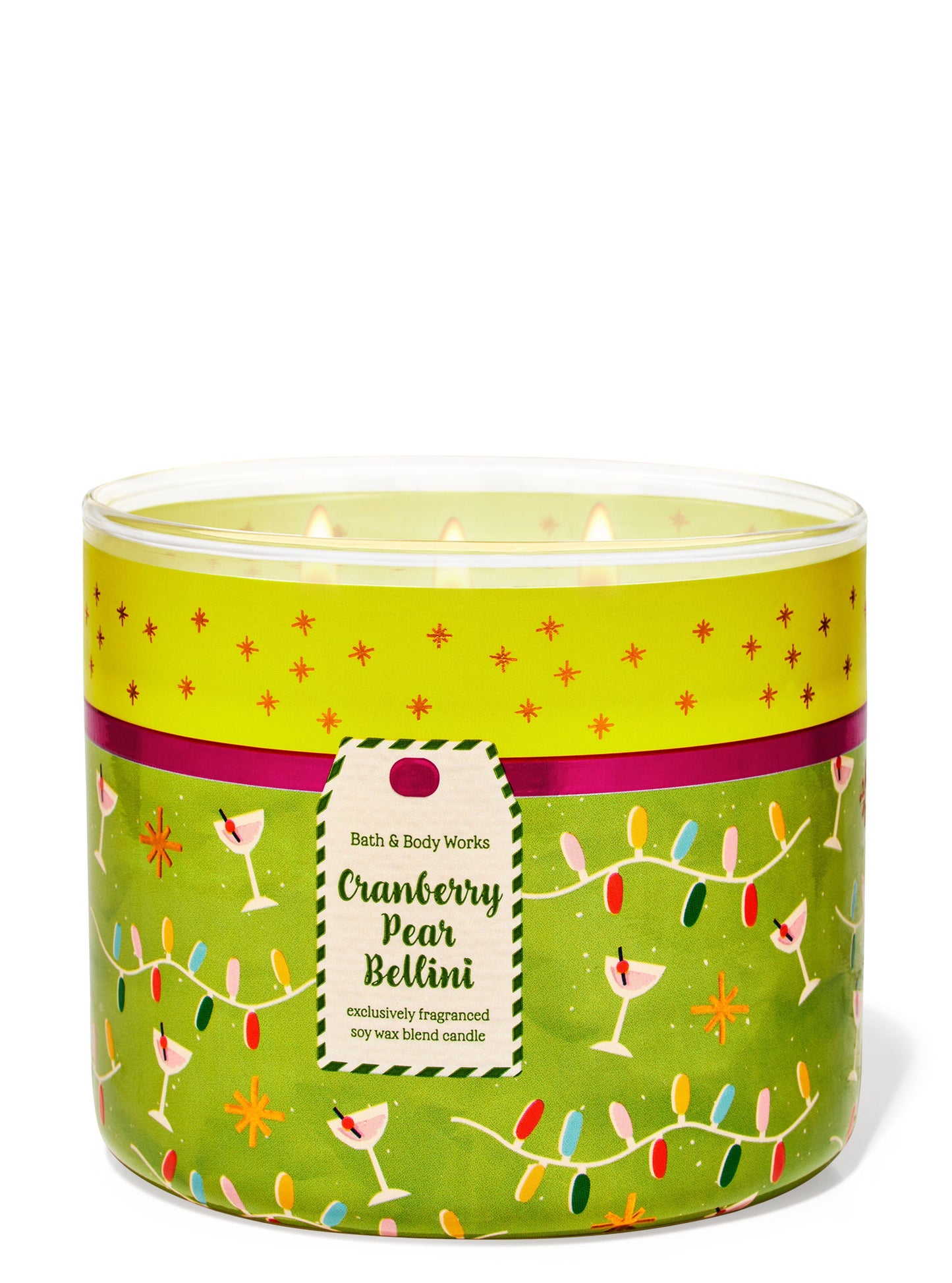 Chanberry Pear Bellini 3 Wick Candle Bath & Body Works