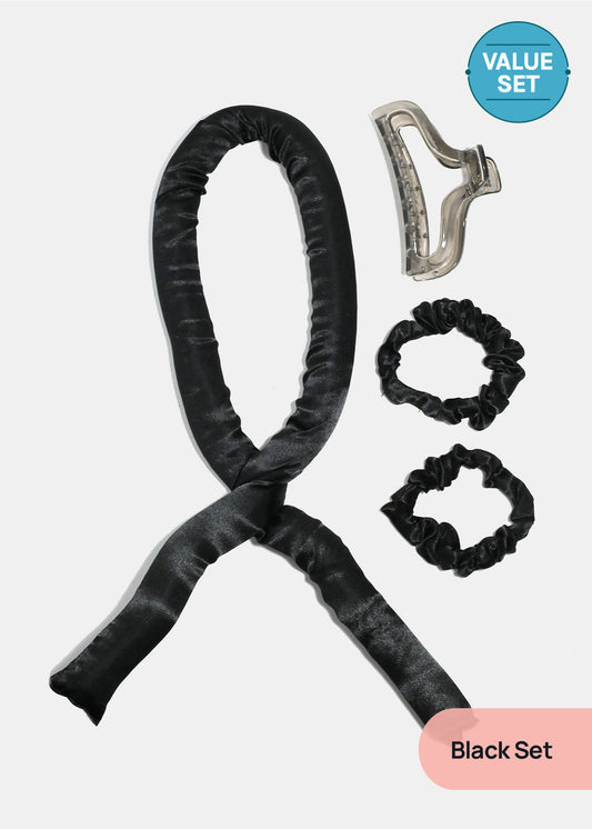Heat-Free Satin Hair Curling Rod Set-AOA