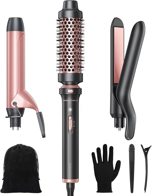 Multi Curl 3 in 1 Curling Iron Set Pink - Wavytalk