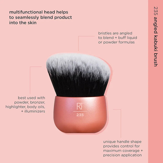 Angled Kabuki Brush for Powder+Bronzer+Highlighter - Real Techniques