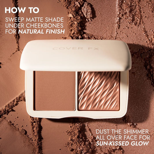 Monochromatic Bronzer Duo Matte + Shimmer - Cover Fx
