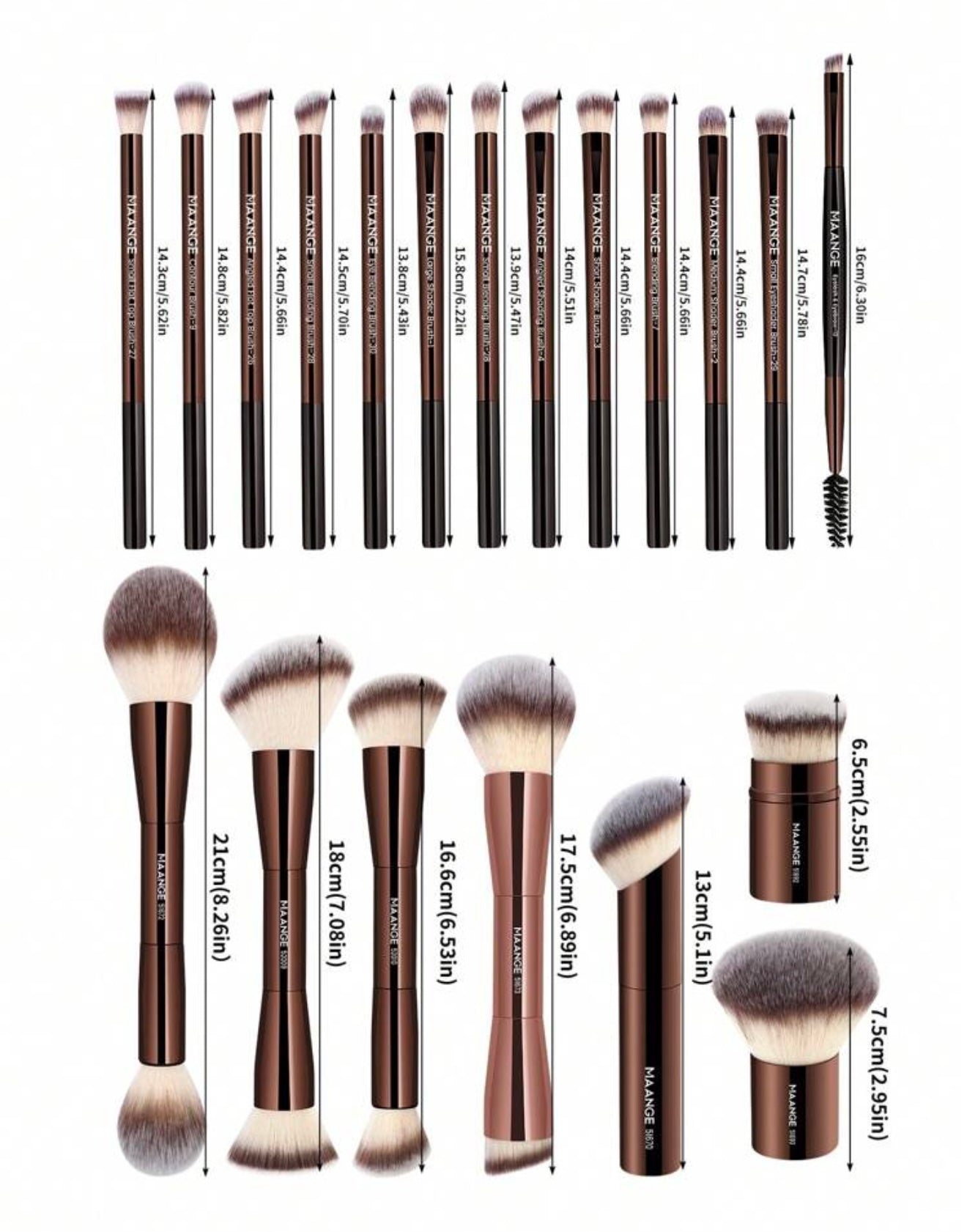 Premium Makeup Brush Set 20 pcs- Maange