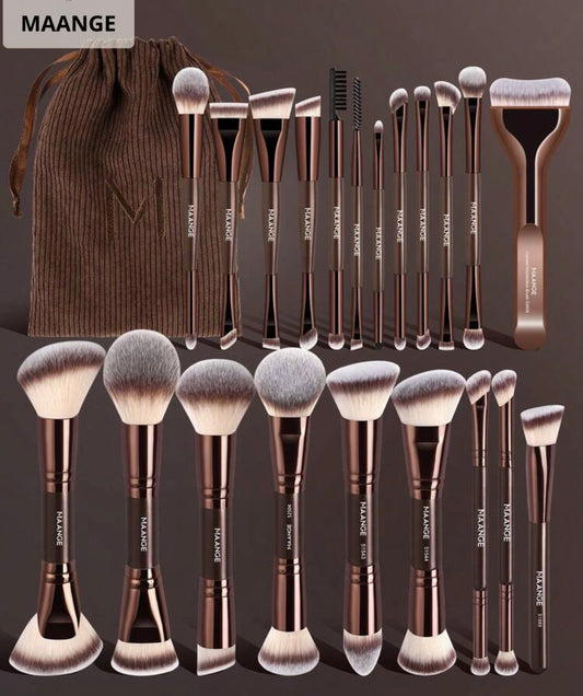 Profesional Makeup Brush 21 Set Double Ended - Maange