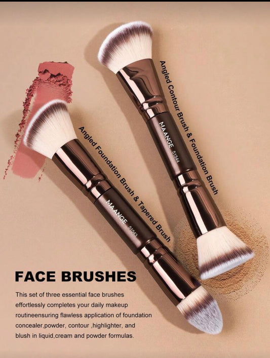 Makeup 4pcs Double Brush Set - Maange