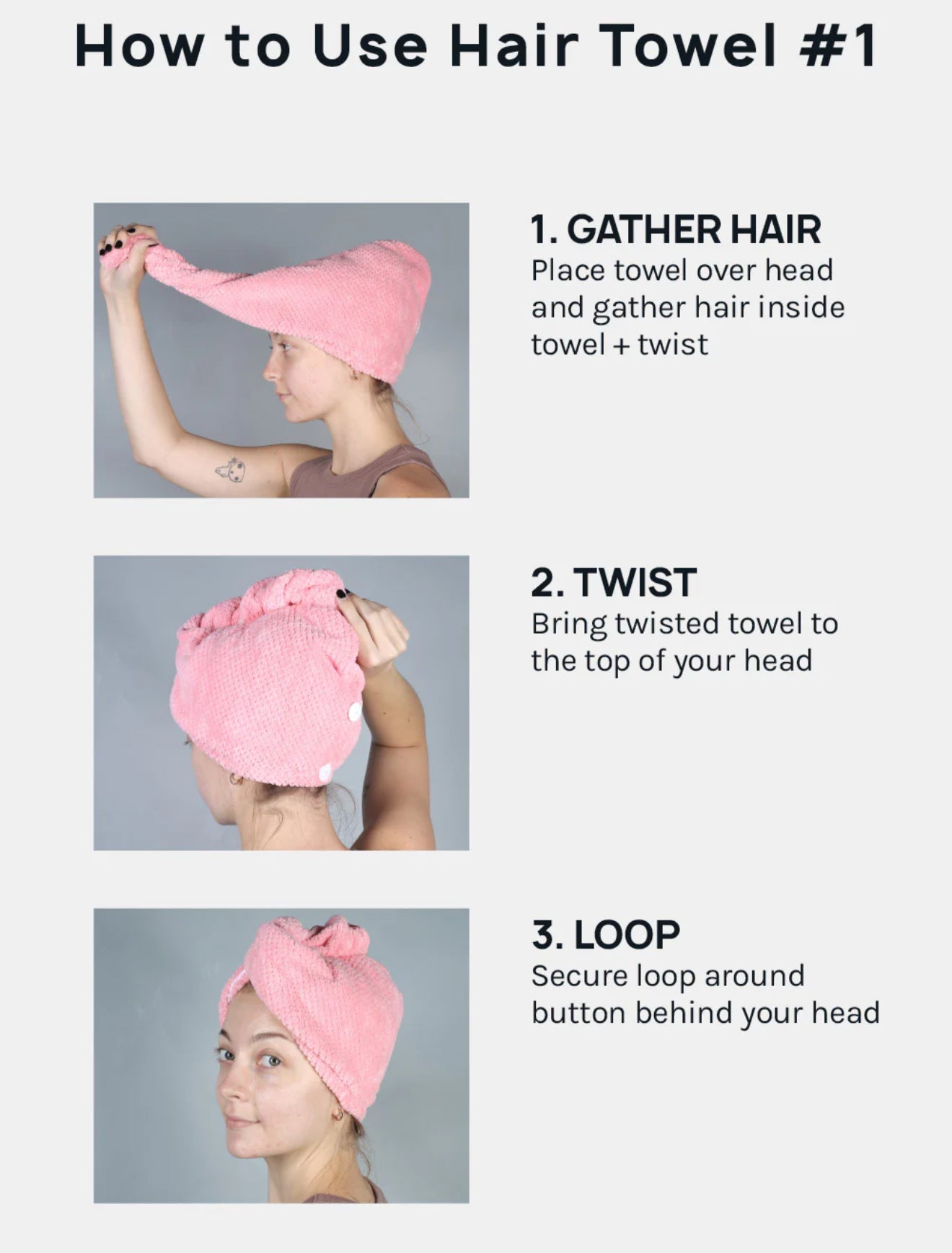 Microfiber Spa Hair Towel, Headband +Scrunchie - Aoa