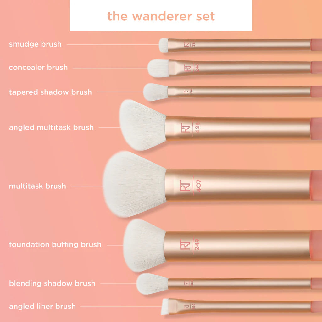 The Wanderer Voyage 8pcs Brush set - Real Techniques