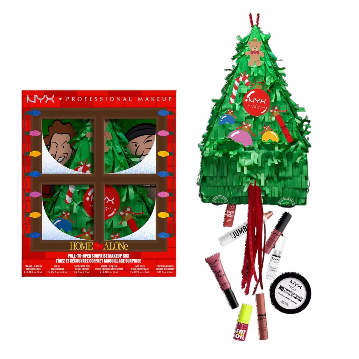 Limited Edition Home Alone 12 Piece Surprise Makeup Tree Pinata Holiday Gift - Nyx