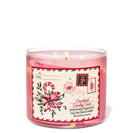 Crushed Candy Cane 3-Wick Candle- Bath & Body Works