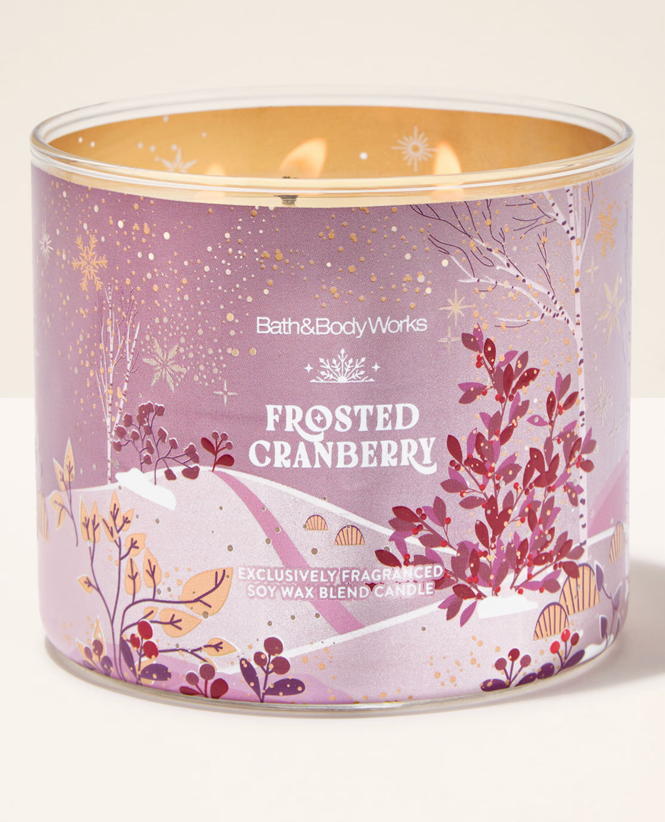 Frosted Cranberry - 3 wick Candle-Bath & Body Works