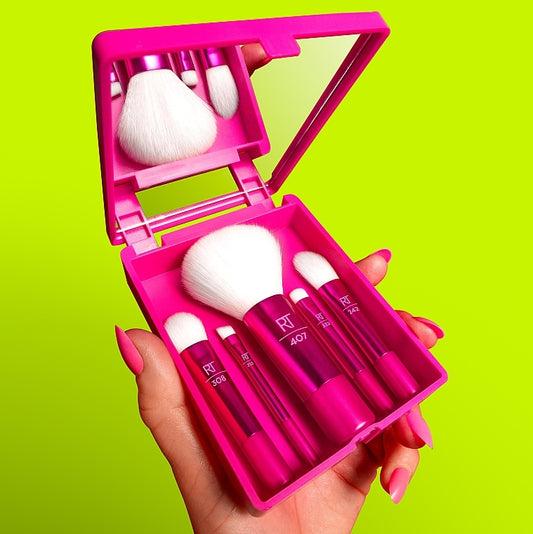 Vivid Escape Glow-to-Go Travel Brush Set - Real Techniques