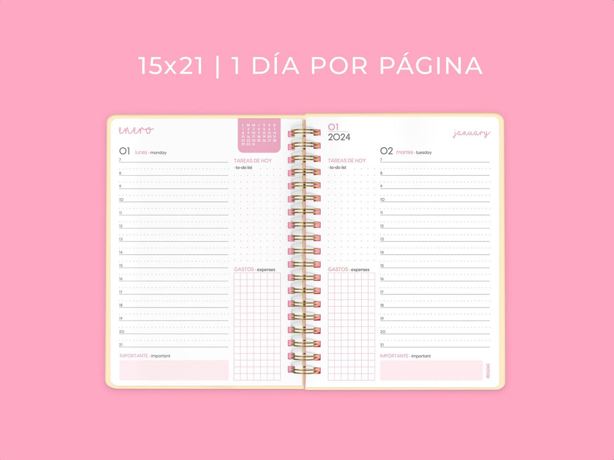 Agenda 2027 Spring Día por Página - Mooving