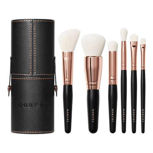 Rosé Away 6-piece Travel Brush Set- Morphe