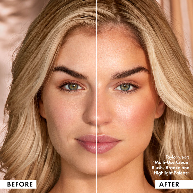 Multi-Use Cream Blush-Bronze & Highlight Palette - Iconic London