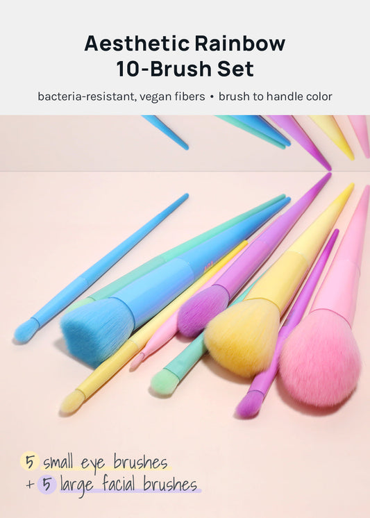 Rainbow Brush Set + Cloud Travel Bag - AOA