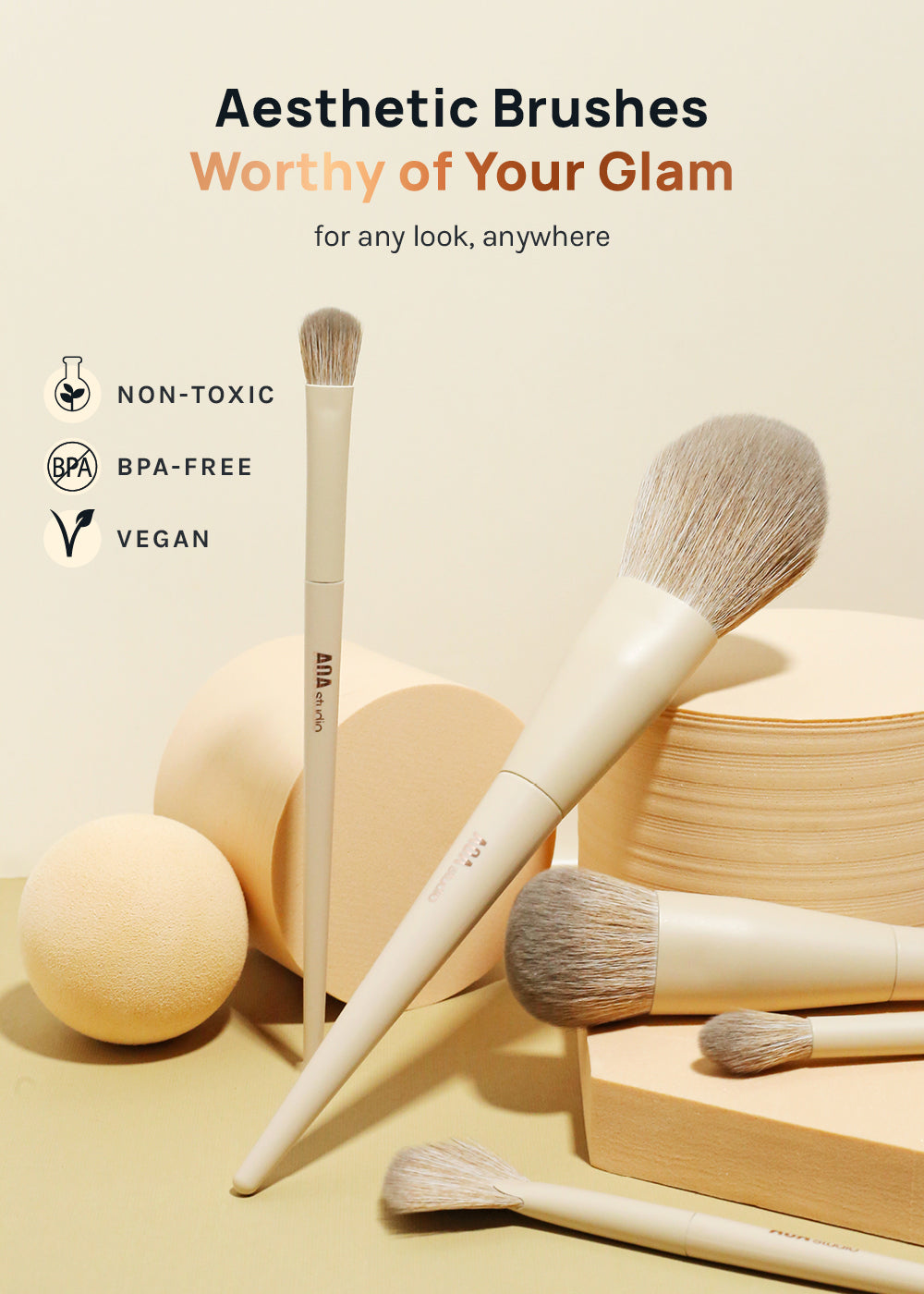 Hero Brush Set + Silicone Case 10 piece - Aoa
