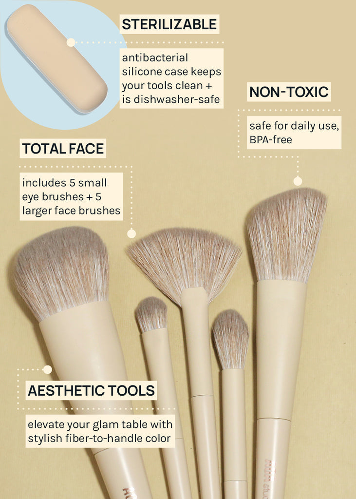 Hero Brush Set + Silicone Case 10 piece - Aoa
