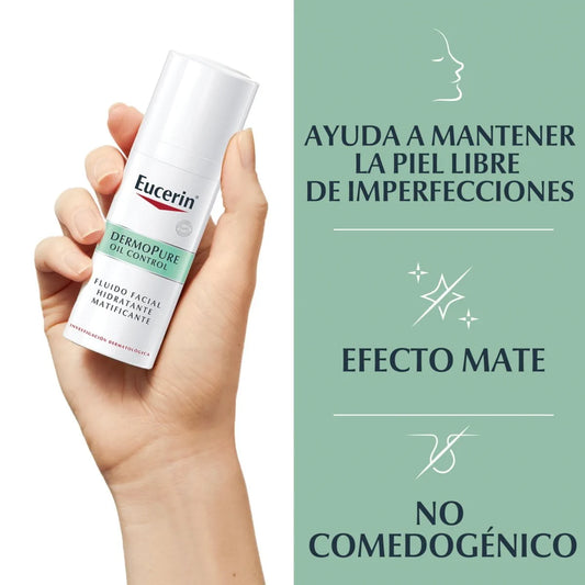 Dermo Pure Oil Control Fluido Facial Hidratante Matificante - Eucerin