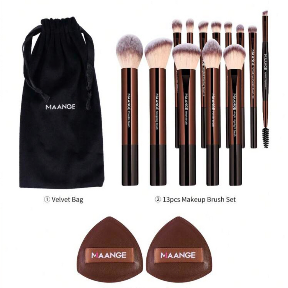 Makeup Professional Brush Set 15pcs - Maange