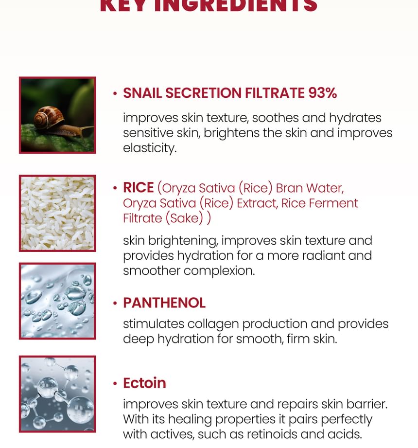 Seoul 1988 Snail Mucin 93%+Rice - K-Secret