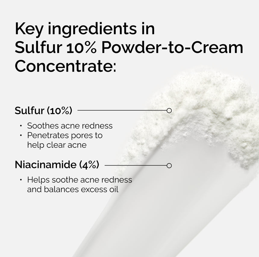 Sulfur 10% Powder to-Cream Concentrate - The Ordinary
