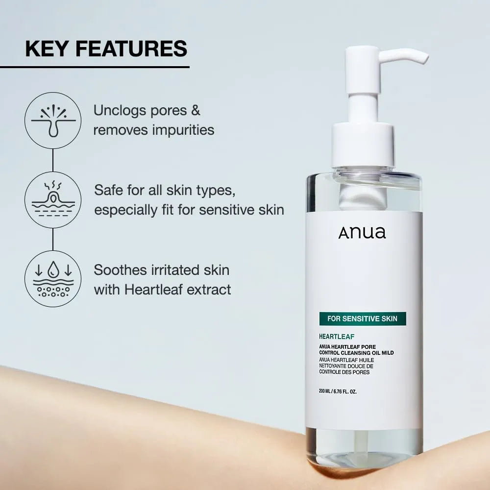 Heartleaf Pore Control Cleansing Oil Mild - Anua