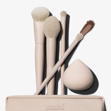 Oat Latte 5 Piece Face & Eye Brush Set - Morphe