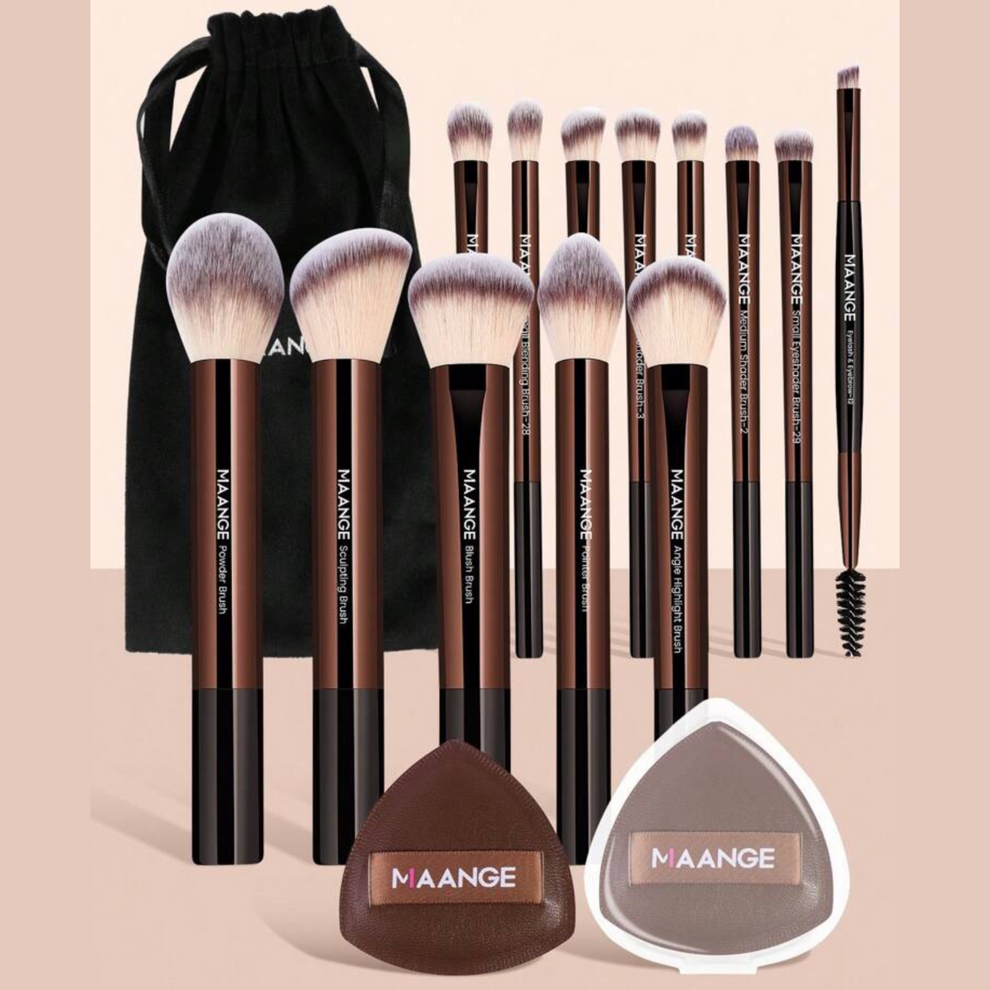 Makeup Professional Brush Set 15pcs - Maange