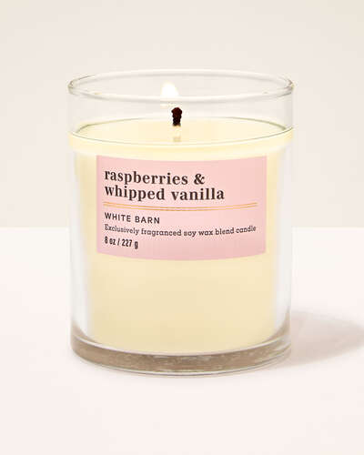 Raspberries & Whipped Vanilla 1 Wick Candle - Bath & Body Works