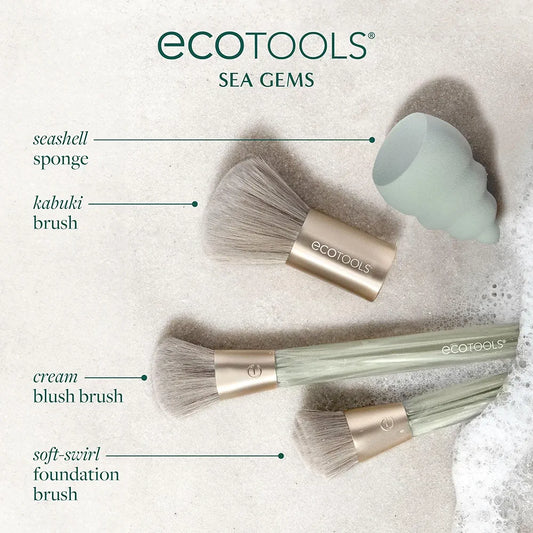 Sea Gems 4pcs Face Brush Set - Ecotools