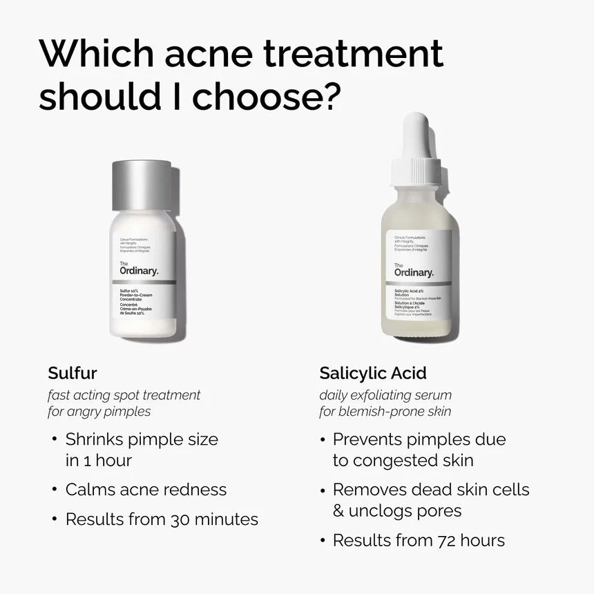 Sulfur 10% Powder to-Cream Concentrate - The Ordinary