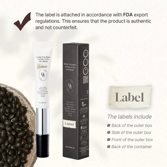 Black Yuja Bean Lifting Auto Eye Cream - HeveBlue