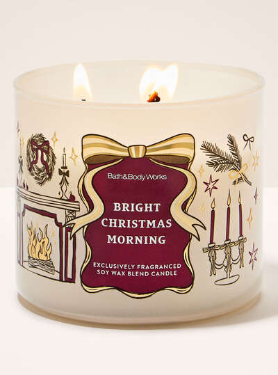 Bright Christmas Morning 3 Wick Candle - Bath & Body Works