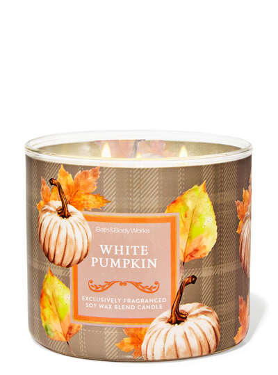 White Pumpkin 3 Wick Candle - Bath & Body Works