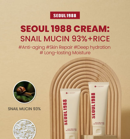 Seoul 1988 Snail Mucin 93%+Rice - K-Secret