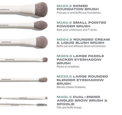 Along For The Glide 6 Piece Travel Brush Set - Morphe