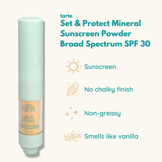 Set & Protect mineral SPF powder tarte SEA