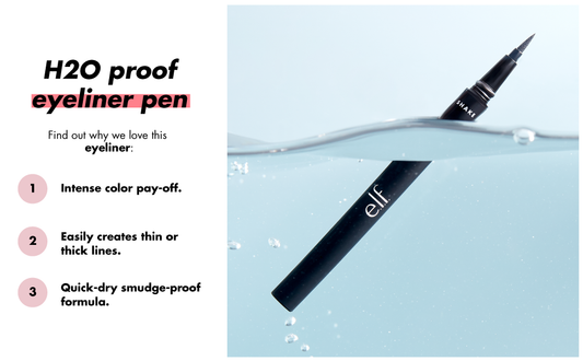 H2O proof eyeliner pen -Jet Black- ELF