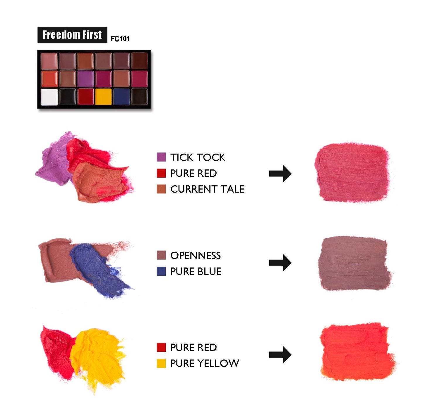 Freedom creator mix lip palette fc101
